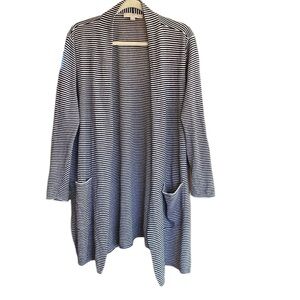Loft Navy Striped Cardigan 16/18